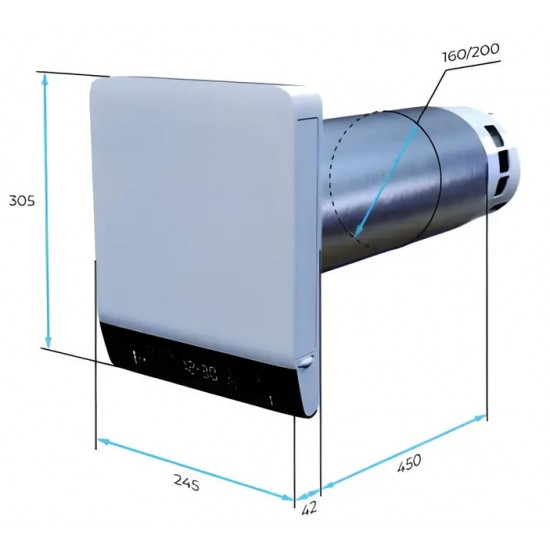 Рекуператор проветриватель Вентс Breezy 160-E с WiFi модулем