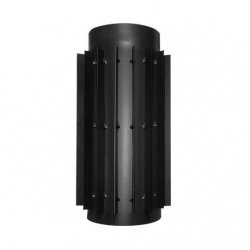 Труба-радіатор чорна сталева для димоходу Ø120 0,5 м