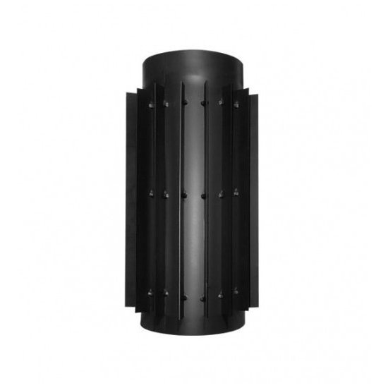 Труба-радиатор черная стальная для дымохода Ø130 0,5 м