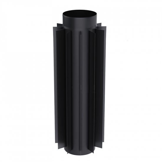Труба-радиатор черная стальная для дымохода Ø180 1 м
