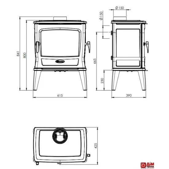 Камінна піч Dovre TAI 45 WD