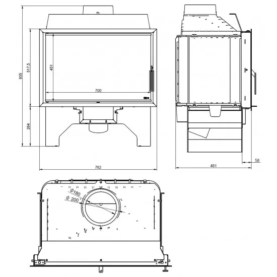 Каминная топка KFD ECO iLUX 90