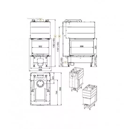 Камінна топка Scan 5005 FRL