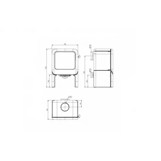 Каминная печь Dovre rock 350 tb E12
