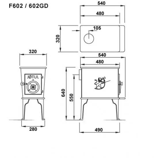 Каминная печь Jotul F 602 N