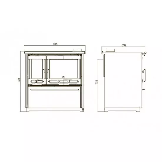 Камінна піч Plamen 850 Glas (white)