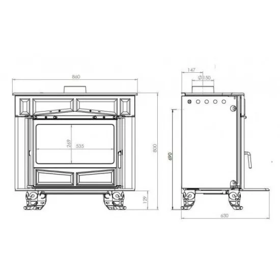 Каминная печь Plamen Glas Franklin