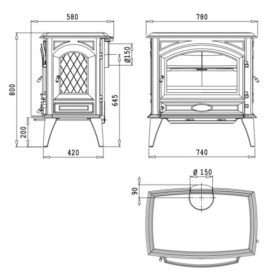 Каминная печь Dovre 760 WD