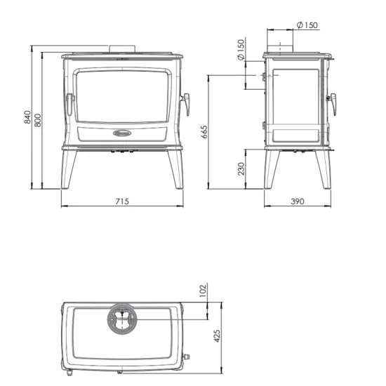 Каминная печь Dovre TAI 55WD