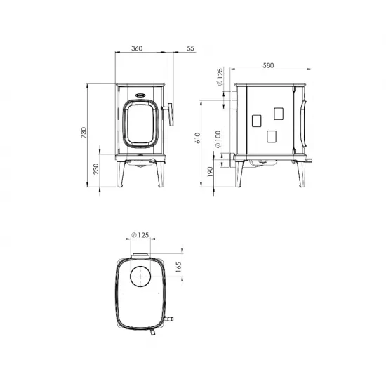 Камінна піч Dovre Saga 107